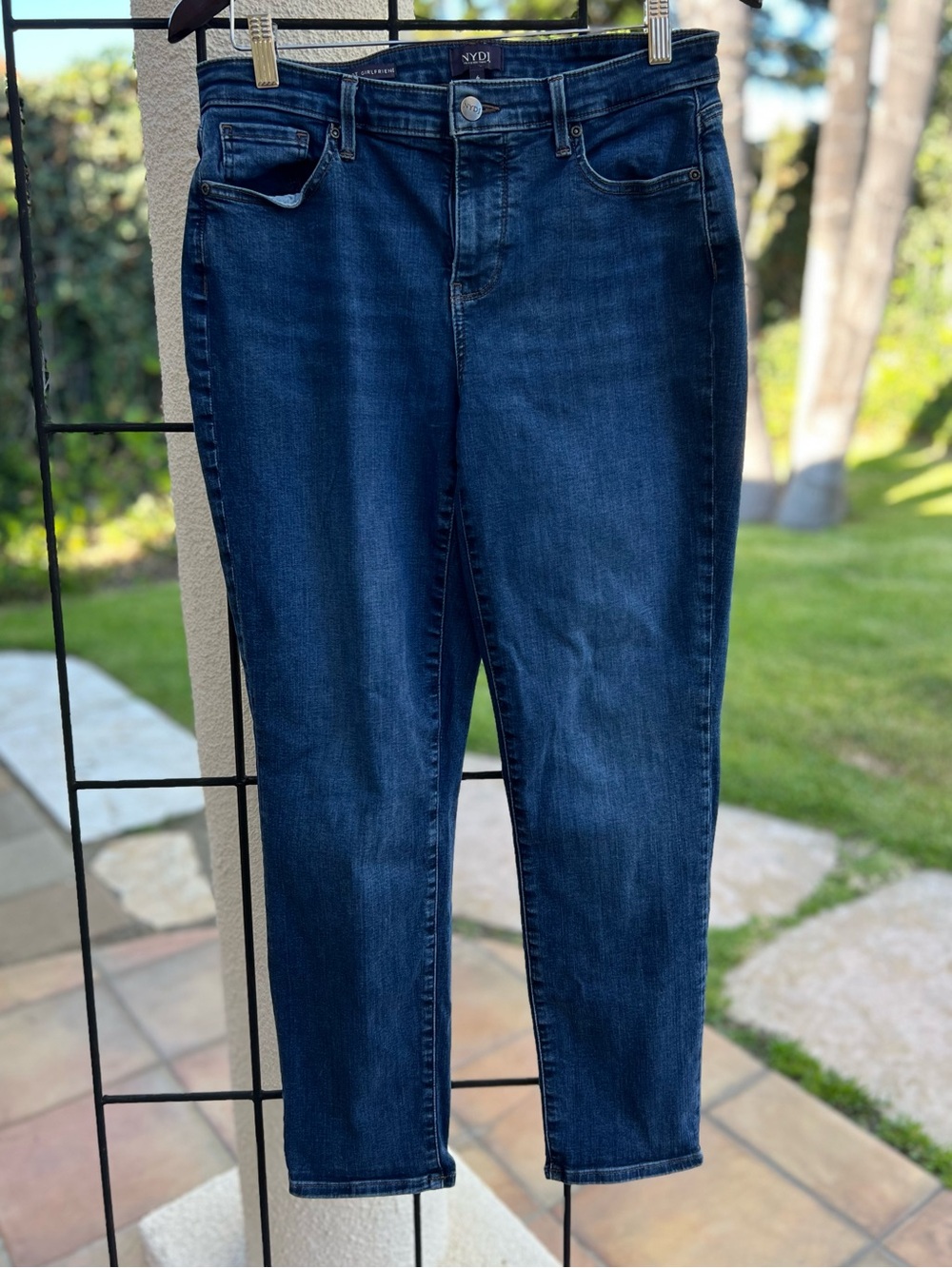 NYDJ Women's Dark Blue Slim Straight Jeans, size 6